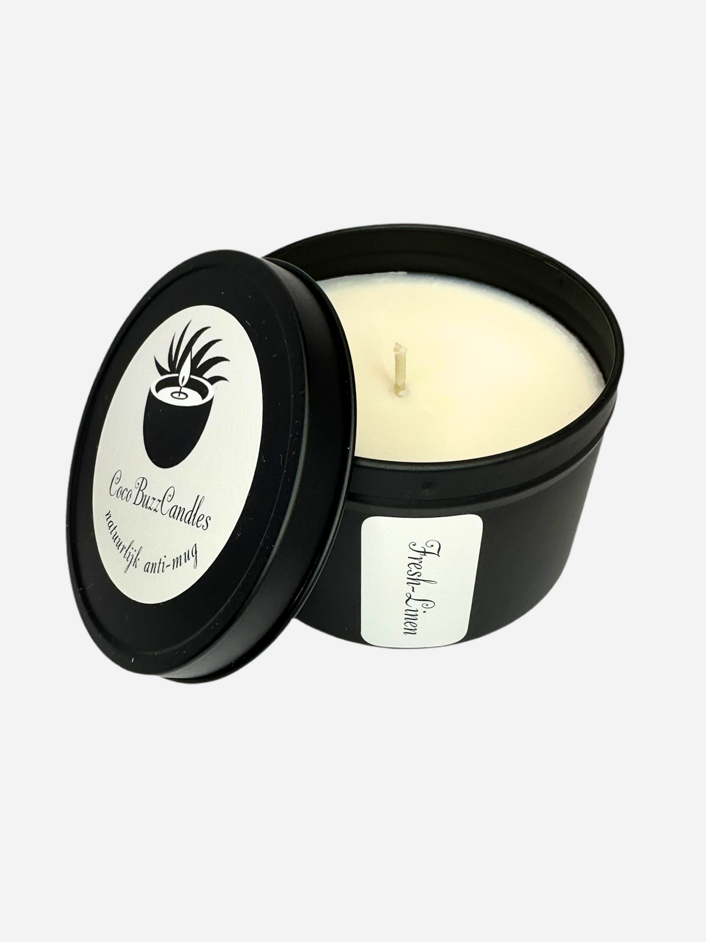 ‘Fresh-Linen’ Anti-mugkaars zwart - CocoBuzz